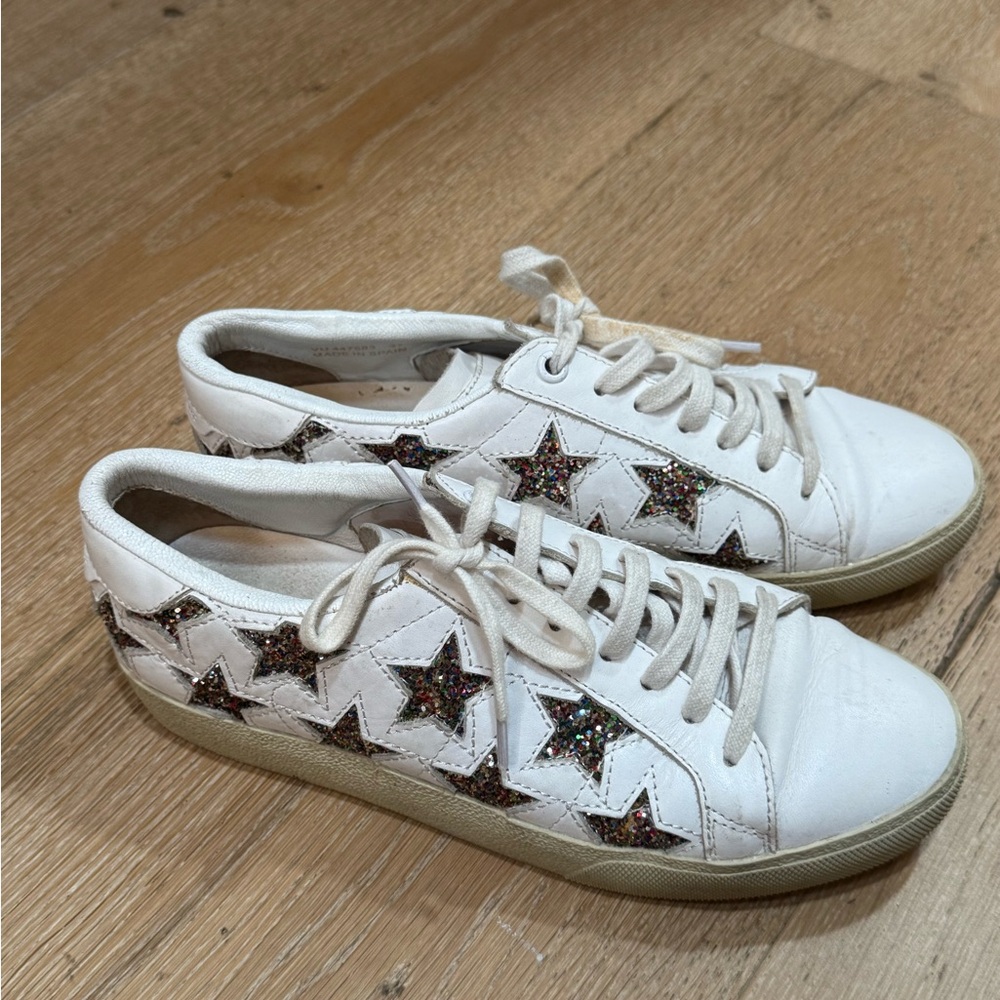 Saint Laurent White Star Sneakers